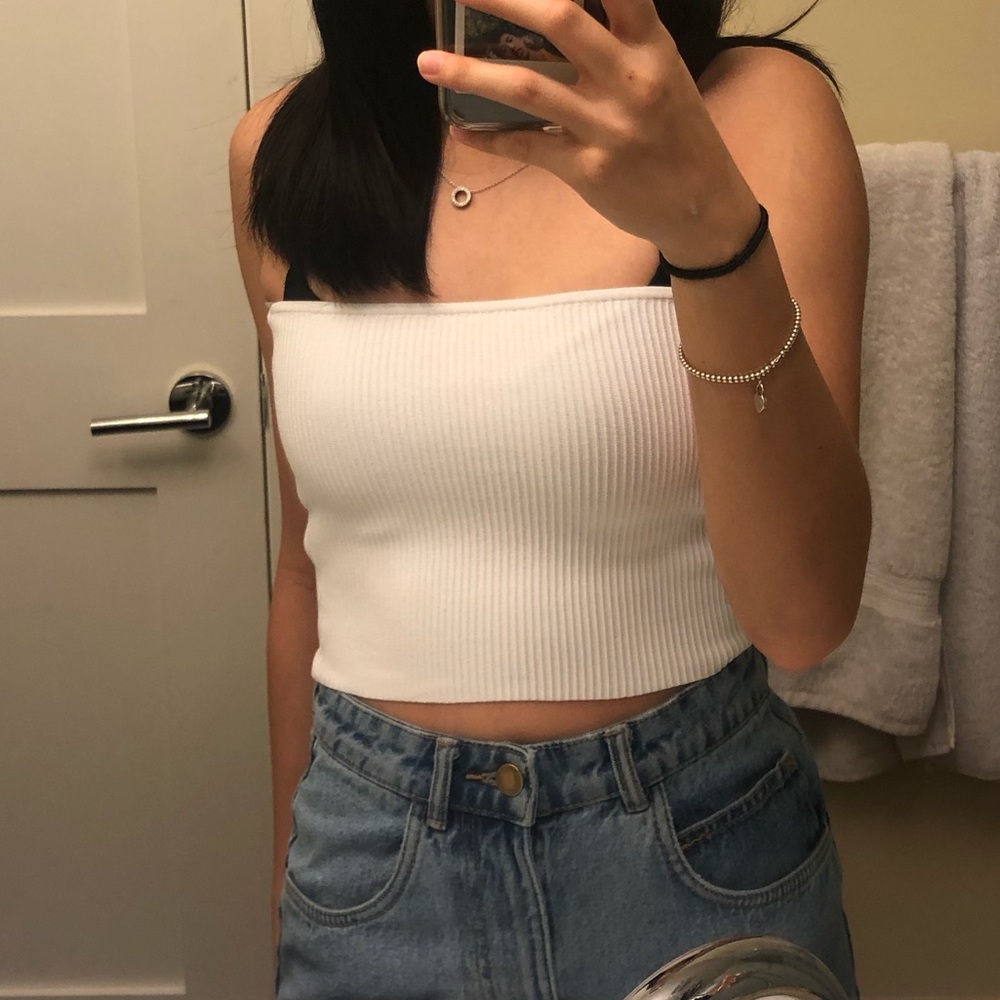 Ribbed tube top